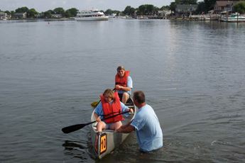Racers getting a push